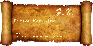 Ficzay Kerubina névjegykártya